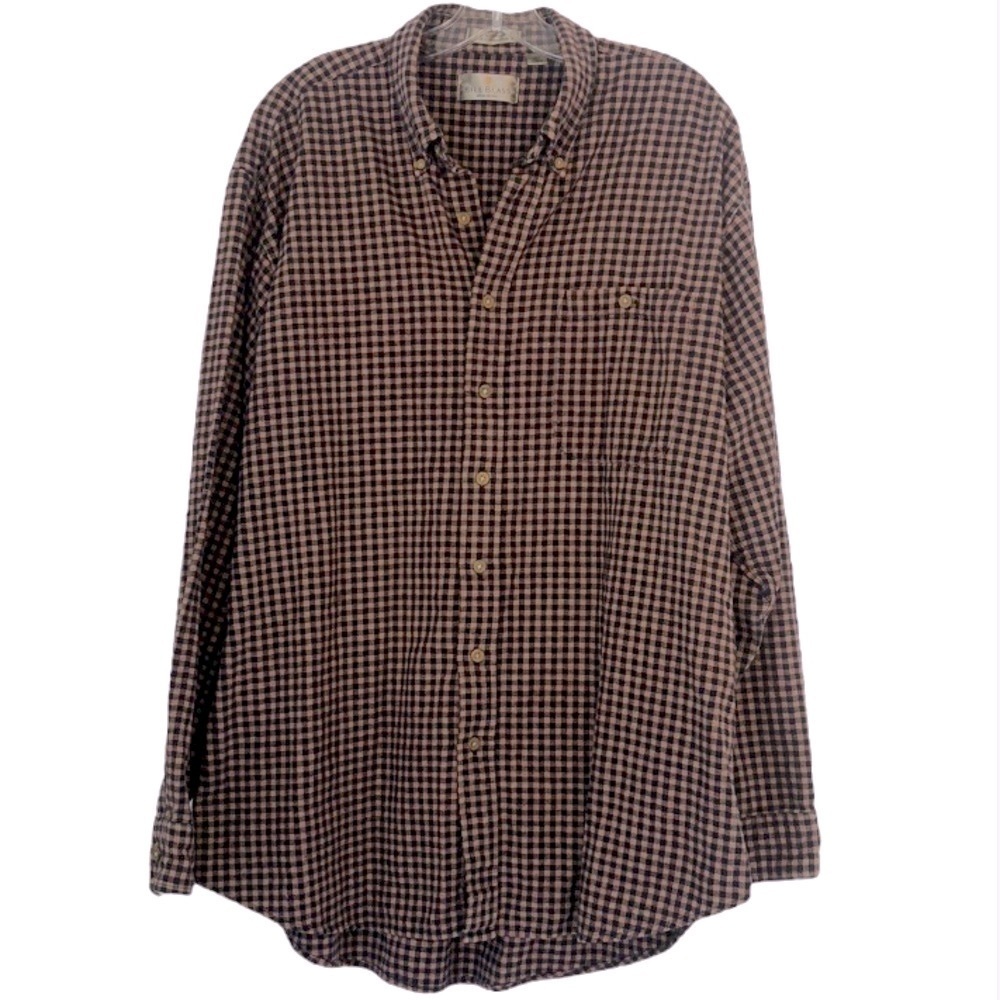 VINTAGE MENS BILL BLASS 80’s/90’s RED & BLACK FALL FLANNEL SIZE XLT
